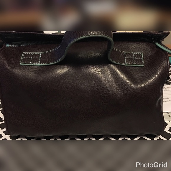 MATT AND NAT MONTREAL DK BROWN AND GREEN BAG - Picture 2 of 4